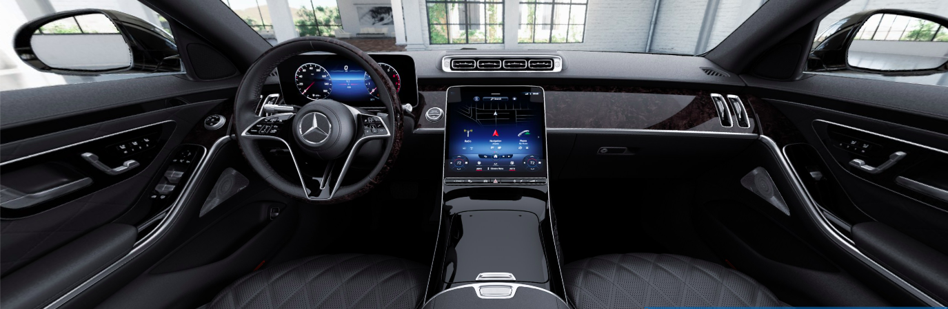 A car dashboard with the center console open.